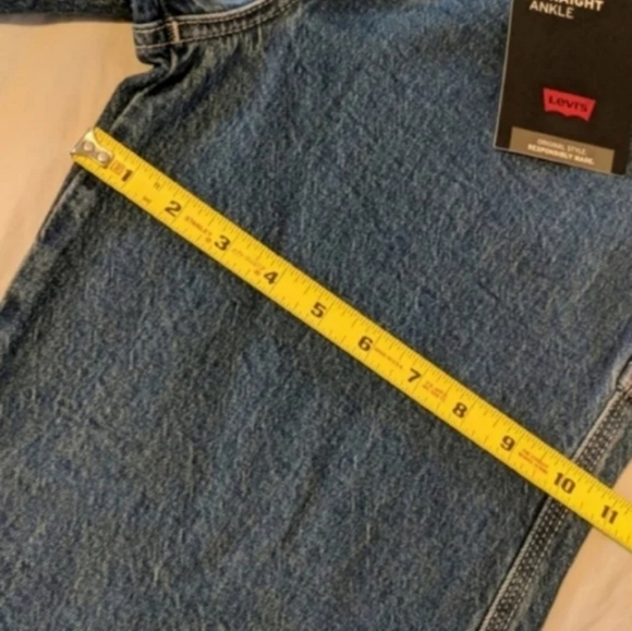 Levi's Ribcage Ankle Utility Cargo Straight Leg Jeans Nine Five Carpenter Pants - Picture 5 of 11